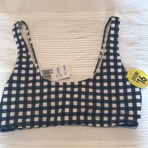 Black and white bikini top